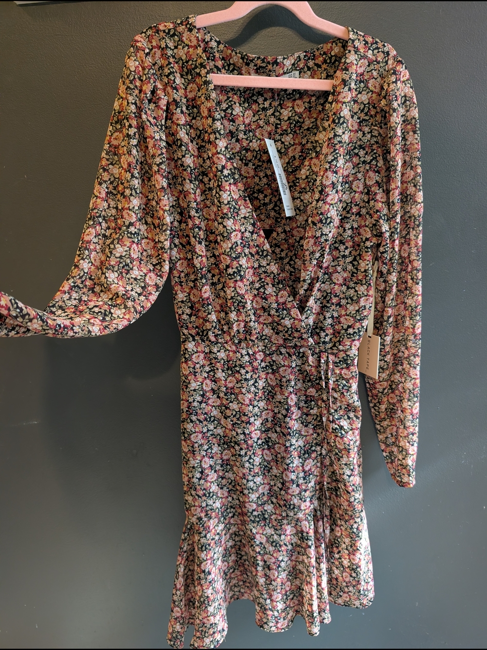 Black Tape- Black Floral Dress - Picture 2 of 4